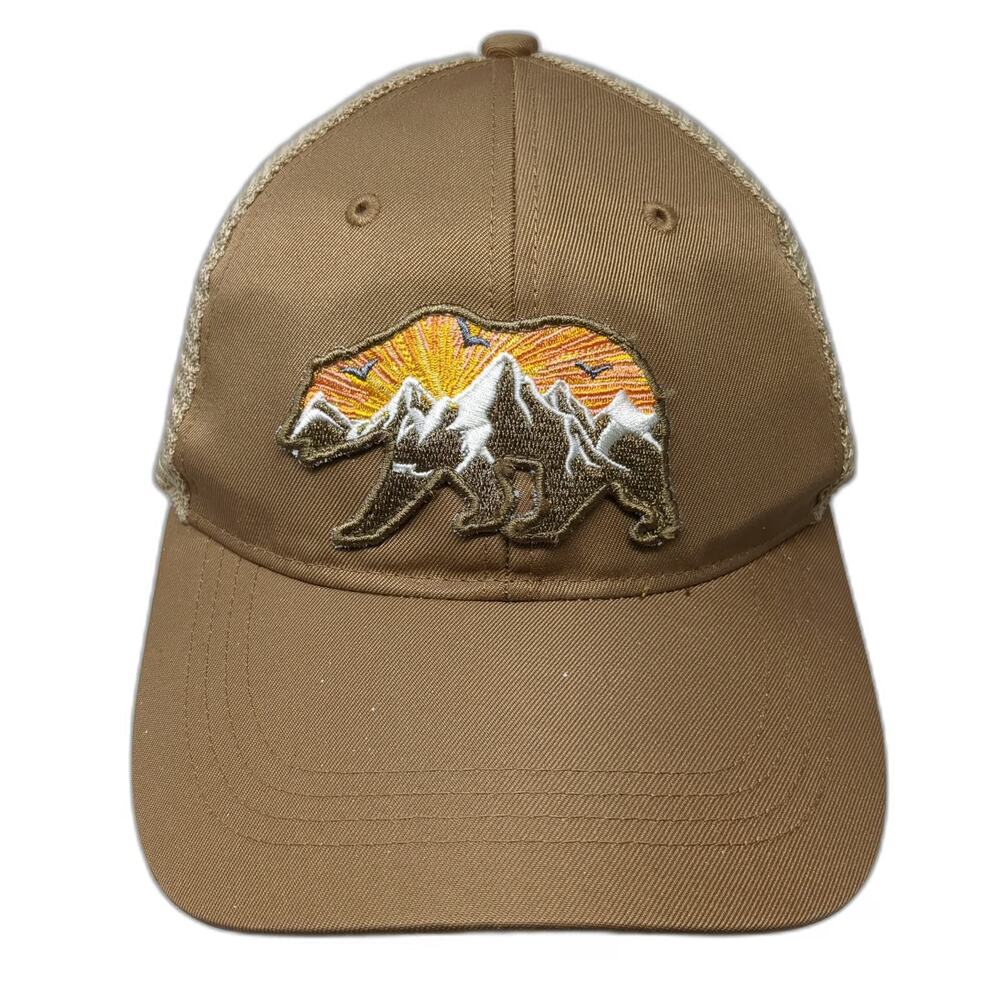 Telluride Clothing Company Trucker Hat Brown One Size Mesh Bear Mountain Patch